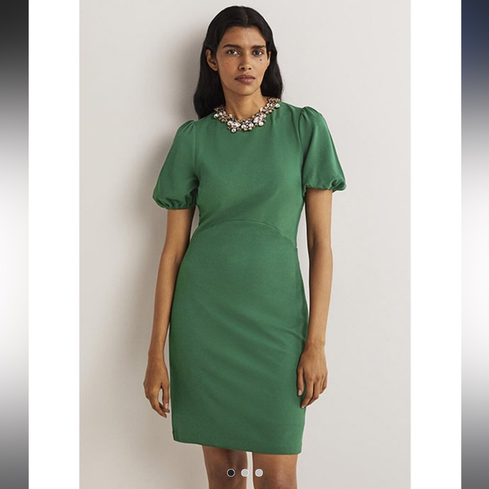 Cut Out Jersey Mini Dress, Hunter Green